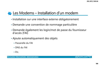 25/07/2016
5
Formation Stormshield, Administration alphorm.com™©
Cursus Stormshield
Stormshield,
Expert
Stormshield,
Administration
 
