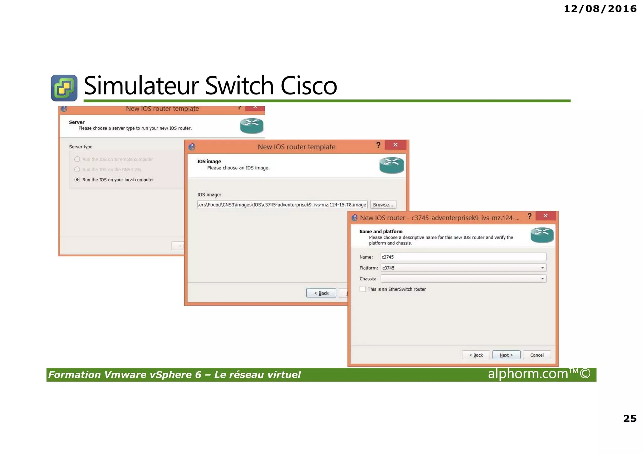 12/08/2016
3
Formation Vmware vSphere 6 – Le réseau virtuel alphorm.com™©
Présentation du formateur
Fouad EL AKKAD
• VMware vExpert 2016 - 2015 – 2014
• fouad@vRoomDC.com
• Ingénieur & Designer VMware
• En poste à la Mairie de Paris (+ de 250 ESXi & + de 2500 VMs)
• Plus de 6 ans dans l’expertise VMware
• Certifications : VCAP-DCA, VCAP-DCD, VCIX-NV, Nutanix NPP,…
• LinkedIn : https://fr.linkedin.com/in/fouadelakkad
• Animateur Blog : www.vRoomblog.com
• Alphorm : http://www.alphorm.com/formateur/fouad-el-akkad
 
