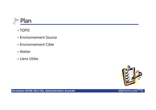 Formation SCOM 2012 R2, Administration Avancée alphorm.com™©
Ali ELARQAM
Formateur et Consultant indépendant
MCP, MCITP, MCSA, MCSE, CCSA, CCSE
Rappels des Fondamentaux
SCOM 2012 R2
Site : http://www.alphorm.com
Blog : http://blog.alphorm.com
 