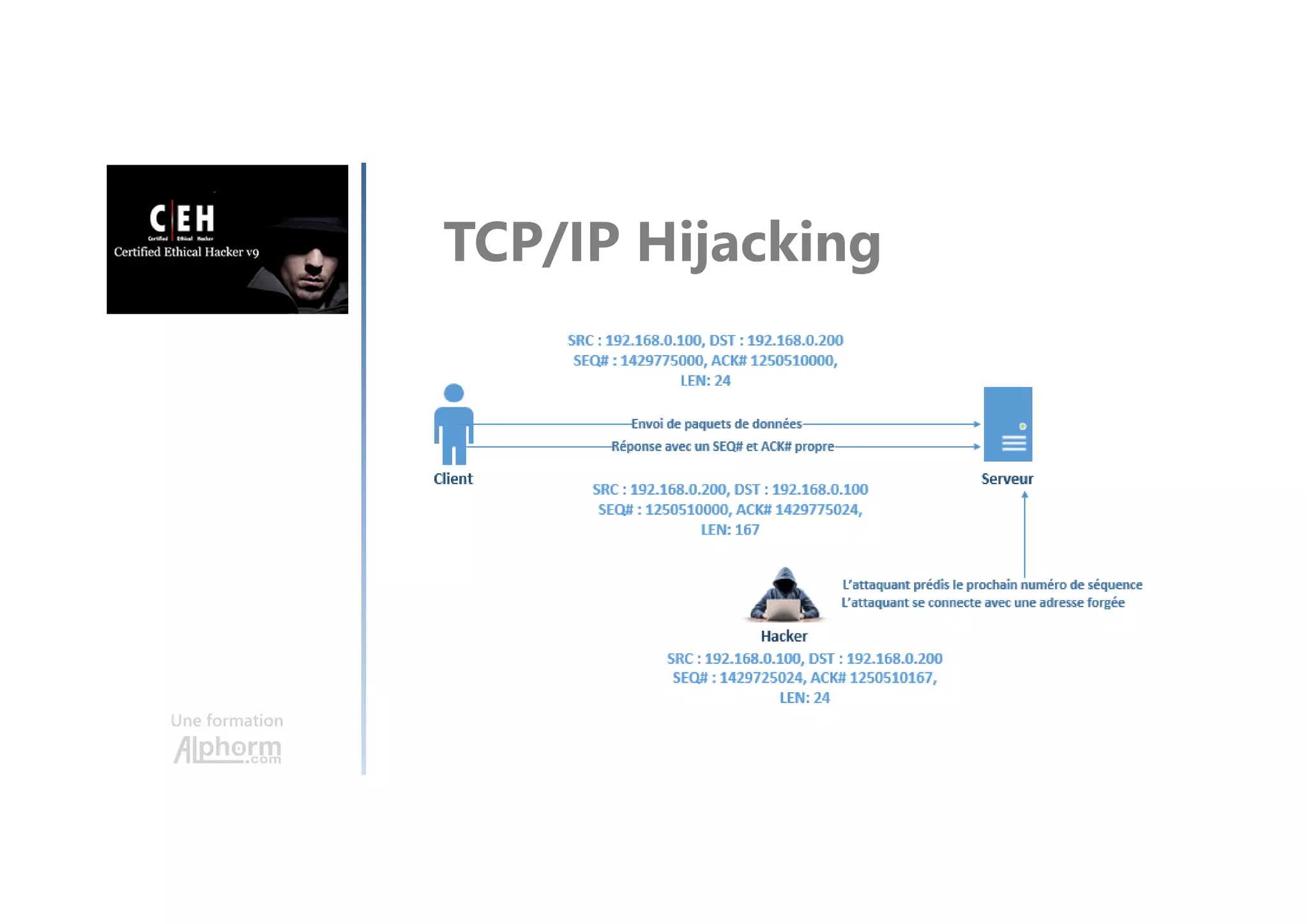 Une formation
TCP/IP Hijacking
 