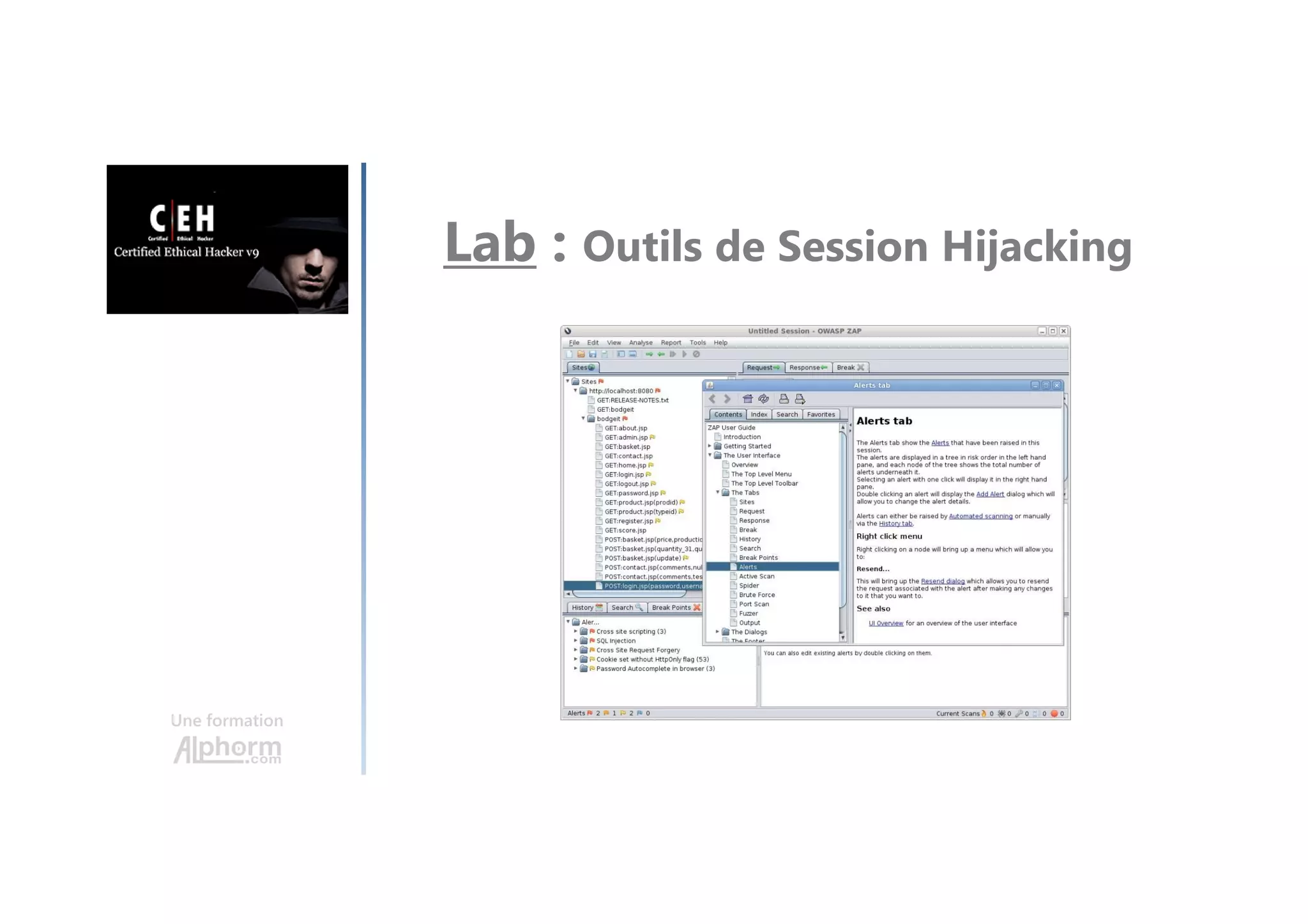 Une formation
Lab : Outils de Session Hijacking
 