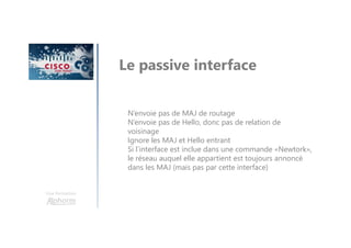 Une formation
Définition du FCAPS
Un Framework de gestion d’un réseau
informatique créé par l’organisation
international de standardisation (ISO)
 