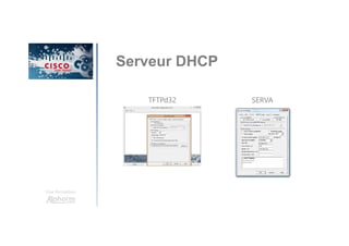 Une formation
TFTPd32
Serveur DHCP
SERVA
 