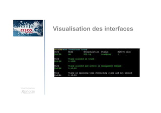 Une formation
Visualisation des interfaces
 