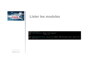 Une formation
Lister les modules
 