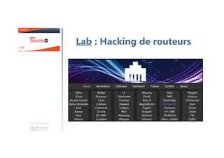 Une formation
Les menaces
Application
malveillante
Accès non
autorisé
Dysfonctionnem
ent système
Social
Engineering
 