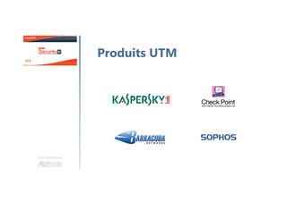 Une formation
Produits UTM
 