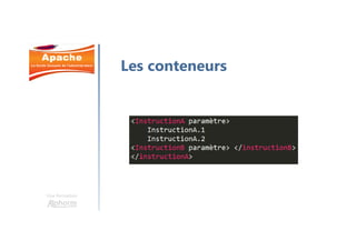 Une formation
Les conteneurs
 
