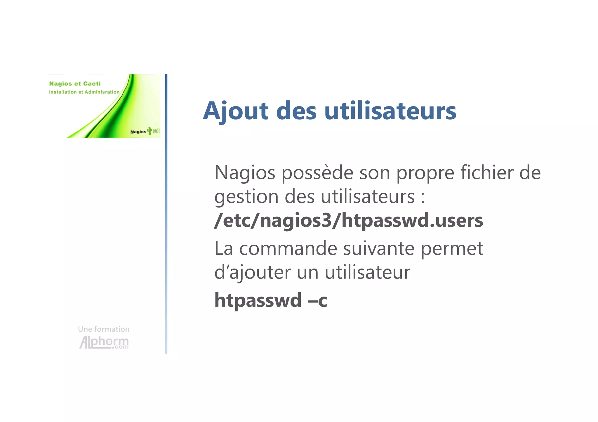 Installation de Nagios
Une formation
Matthieu BAYLE
 