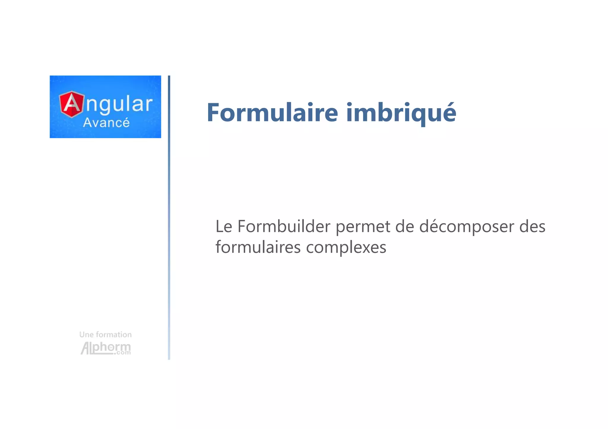 Une formation Le projet Todo List 