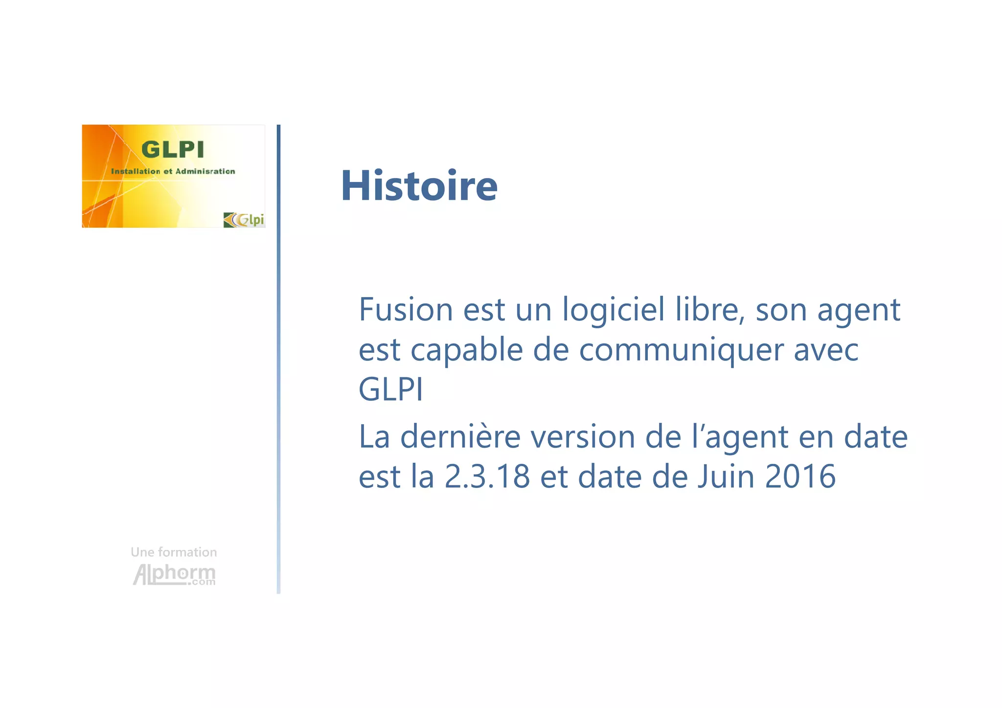 Installer GLPI
Une formation
Matthieu BAYLE
 