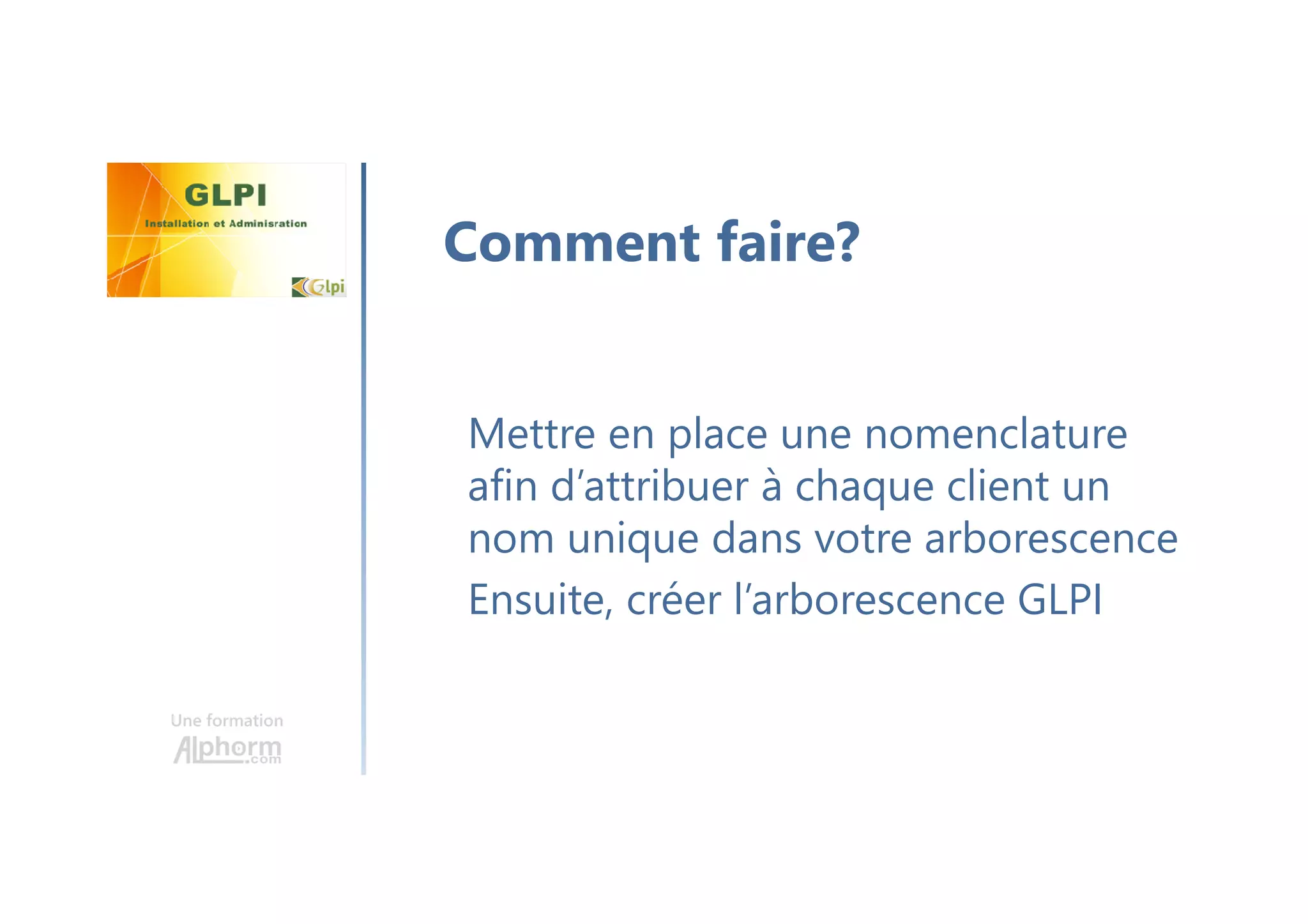 Les VMs
Une formation
Les VMs Stromshield
• Mémoire 4 Go
• 1 Processeur
• 1 disque de 15Go
• 8 Cartes réseaux
• OS Spécifique
Le Serveur GLPI
• Mémoire 6 Go
• 2 Processeurs
• 1 disque de 100Go
• 1 Cartes réseau
• Ubuntu server 16 LTS Les VMs Serveurs
• Mémoire 6 Go
• 2 Processeurs
• 1 disque de 60Go
• 1 Cartes réseau
• 2012 R2 / Ubuntu
Les Clients:
• Mémoire 2 Go
• 1 Processeurs
• 1 disque de 40Go
• 1 Cartes réseau
• Ubuntu / Windows 10
 