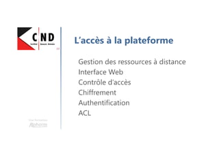 Une formation
Lab : Durcissement SW
 