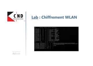 Une formation
Lab : Chiffrement WLAN
 