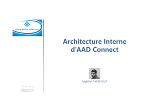Architecture Interne
d’AAD Connect
Une formation
Seyfallah TAGREROUT
 