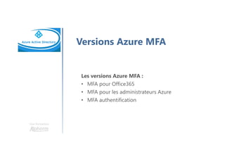 Une formation
L’audience
Ingénieurs IT
Consultants IT
Administrateurs systèmes / Office 365
 