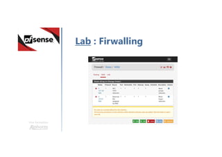 Une formation
Lab : Firwalling
 
