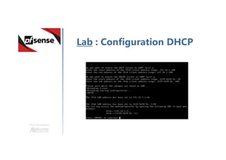 Une formation
Lab : Configuration DHCP
 