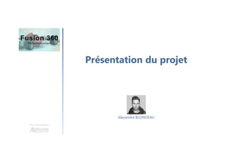 Présentation du projet
Une formation
Alexandre BLONDEAU
 