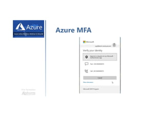 Une formation
Azure MFA
 