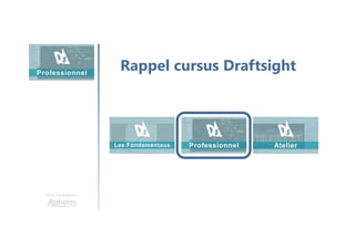 Une formation
Rappel cursus Draftsight
 