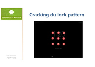 Une formation
Cracking du lock pattern
 