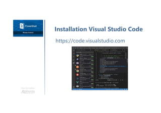 Une formation
https://code.visualstudio.com
Installation Visual Studio Code
 