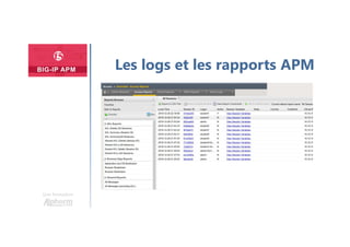 Plan
Une formation
Les logs et les rapports APM
 