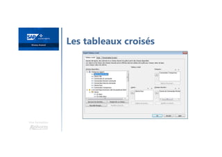 Une formation
Les tableaux croisés
 