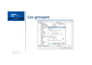 Une formation
Les groupes
 