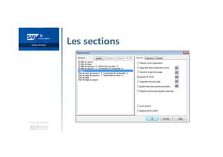 Une formation
Les sections
 