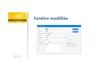 Une formation
Fenêtre modifiée
 