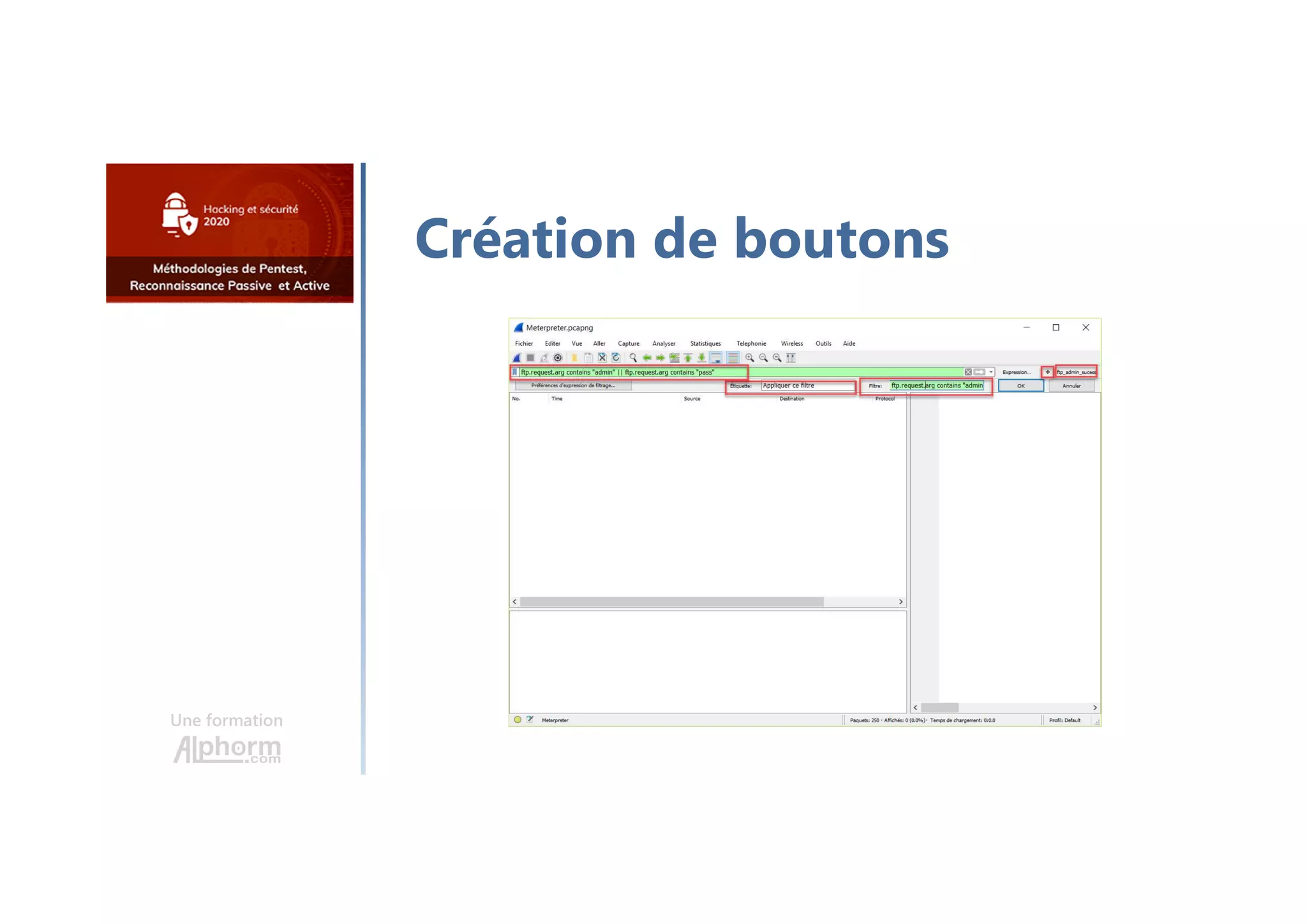 Une formation
Création de boutons
 
