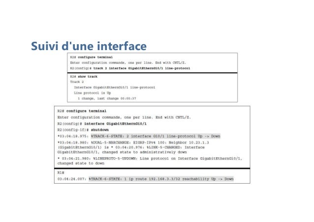 Suivi d'une interface
 