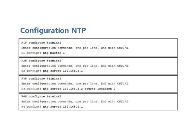 Configuration NTP
 
