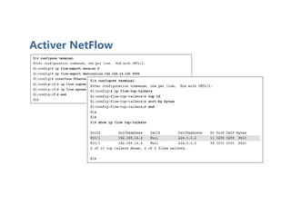 Activer NetFlow
 