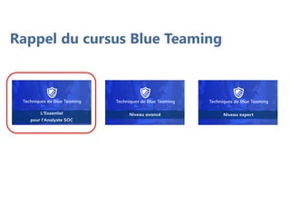 Rappel du cursus Blue Teaming
 