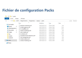Fichier de configuration Packs
 