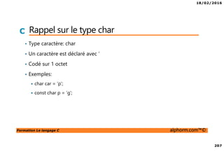 18/02/2016
22
Formation Le langage C alphorm.com™©
C
 
