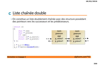 18/02/2016
26
Formation Le langage C alphorm.com™©
C Du fichier source au binaire
• Chaine de production
Fichier.c Fichier.o exécutable
Compilation Edition de liens
 
