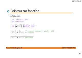 18/02/2016
28
Formation Le langage C alphorm.com™©
C Lancement du programme
• Compilation du programme de démo
• Lancement du programme de démo
 