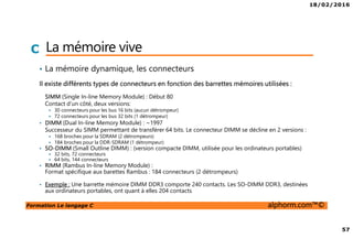 18/02/2016
7
Formation Le langage C alphorm.com™©
C Autres ressources utiles
• https://fr.wikibooks.org/wiki/Programmation_C
• http://www.tutorialspoint.com/c_standard_library/
 