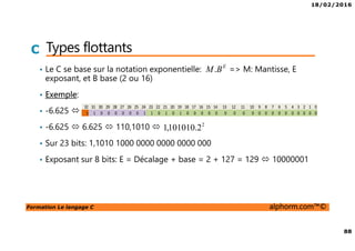 18/02/2016
10
Formation Le langage C alphorm.com™©
C Plan
• Windows
Mise en place de Eclipse
MinGW
• Virtual Box
Linux: vim / gcc
 