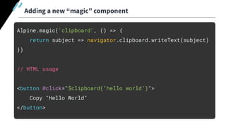 Alpine.js: the outsider Javascript framework | PDF