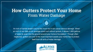 How Gutters Protect Your Home From Water Damage
