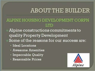 Alpine Housing Bangalore | Alpine Builder Bangalore