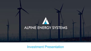 Investment Presentation
 