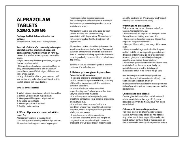 alprazolam 0.25 mg en francais