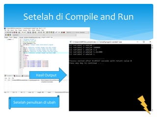 Algoritma dan Pemrograman C++ | PPTX