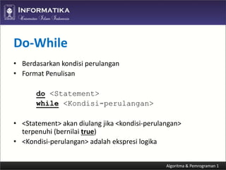 Algoritma dan Pemrograman C++ (Perulangan) | PDF